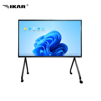 Pantalla Táctil Interactiva Inteligente 4K UHD de 75-86 Pulgadas, Pizarra Interactiva con Sistema Operativo Dual, Pizarra Interactiva Blanca