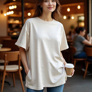 Streetwear imprimé de logo personnalisé de haute qualité T-shirt haut court coupe ample à manches courtes pour femmes - Product Image 6