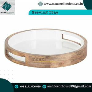 Bandeja de Madera Premium de Diseño Moderno y Elegante, Hecha a Mano, Decoración Rústica para el Hogar, Centro de Mesa Navideño Indio, Venta al Por Mayor - Product Image 2