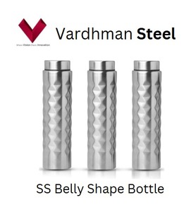 Vente d'usine, prix bas, bouteille d'eau en acier inoxydable en forme de diamant, qualité 304, 1000 ml, gourde en acier en forme de diamant - Product Image 5