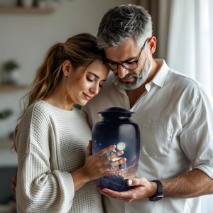 Urne funéraire Licorne avec lune, urne de crémation de 10 pouces pour cendres humaines, pour homme - Product Image 2
