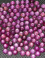 Grenat naturel 6 étoiles taille mixte Cabochon pierre précieuse en vrac, 5 à 10 mm couleur rouge 6 rayons étoile rubis pierre précieuse en vrac pour la fabrication de bijoux,