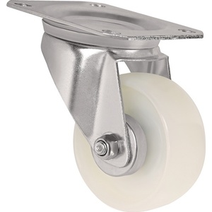 Rueda Giratoria de 125 mm de Diámetro, Capacidad de Carga de 200 kg, Placa de PA de 105x80 mm, TECWERK - Product Image 1