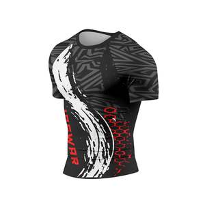 OEM Service BJJ MMA Men's Rash Guard Full <b>Sleeve</b> Slim Fit Pullover customized Gym Fitness Compression Shirts For Adult - Product Image 4