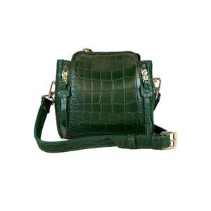 Maximizar desgaste Nueva tendencia de moda Bolsos de mujer Bolso bandolera de cuero genuino verde con decoración de cremallera Bolso de moda para mujer - Product Image 4