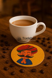 Juego de 4 posavasos de MDF Tradebyd, alfombrillas ecológicas elegantes para bebidas, posavasos reutilizables para Decoración de mesa para espacios de comedor - Product Image 2