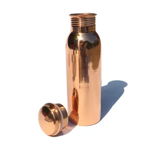 BEAUTIFUL COPPER BOTTLE AT WHOLESALE PRICE LEAK PROOF JOINT FREE COPPER WATER BOTTLE MANUFACTURER AND EXPORTERS