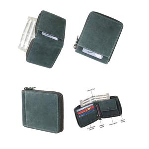 Meilleur prix portefeuille de voyage pour hommes de grande capacité porte-cartes en cuir mince multi-caractéristiques en nylon ouvert uni pour un usage quotidien - Product Image 3