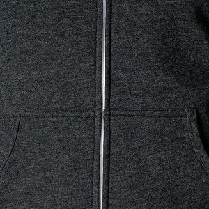 Sweat à capuche à fermeture éclair pour homme en coton 100% Séchage rapide et teinture unie Impression numérique Accessoire de saison d'hiver - Product Image 5