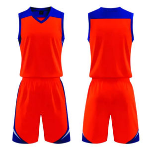 Ensemble de maillots et shorts de basket-ball pour équipes sportives scolaires, tissu doux, respirant, séchage rapide, design imprimé par sublimation, unisexe, adultes - Product Image 1
