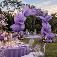 Thème violet personnalisé pour mariage en plein air, achat unique pour la décoration de mariage personnalisée, fleurs de mariage