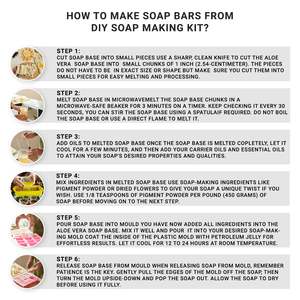 Kit de fabrication de savon transparent artisanal, blanchissant naturel et antiseptique pour peaux sensibles, pour le lavage du visage et l'usage toilette - Product Image 4
