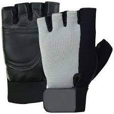 Unisex logotipo personalizado medio dedo guantes de levantamiento de pesas cuero genuino Amara Fitness Color personalizado - Product Image 3