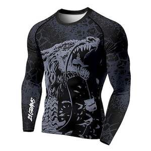 Custom Design Sublimated <b>Rash</b> <b>Guard</b> <b>for</b> Men & <b>Women</b> Anti-Abrasion, Flatlock Stitching Low MOQ - Product Image 2
