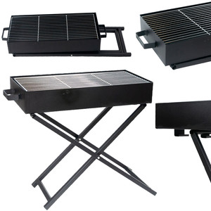 เตาปิ้งย่างถ่านแบบพกพา Martom TG56280 ปรับความสูงได้ 65-71 ซม. โครงโลหะ สีดำ - Product Image 1