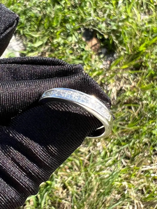 Anillo de banda de diamante de platino sólido para joyería de moda Unisex anillo de diamante de moissanita anillo de Plata de Ley 925 - Product Image 5