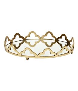 Decorative Accent Metal And <b>Mirror</b> <b>Tray</b> Designed For Modern Homes And Luxury Interior Styling - Product Image 3