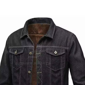 Men Winter 100% Cotton Eco-Friendly Breathable Quick Dry Jeans Jacket Casual Long Sleeve <b>Covered</b> <b>Button</b> Front Streetwear Fashion - Product Image 4