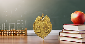 Laxmi Ganesha Brass Hindu Sculpture Handcrafted Showpiece for Shubh Labh Pujan for Divali Decoration in Home Temple Office <b>Table</b> - Product Image 3