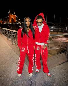 Streetwear personnalisé en coton éponge sérigraphié survêtements clous bouton triple couche taille sale lavage fermeture éclair survêtements pour hommes - Product Image 4