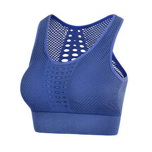 Soutien-gorge de sport pour femmes, logo personnalisé, devant antibactérien, col en V profond, maintien moyen, respirant, élasthanne/nylon, haute qualité - Product Image 3