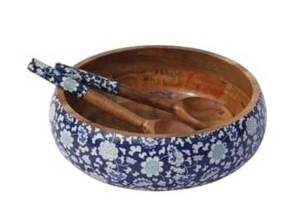 Ensaladera decorativa de madera con estampado esmaltado de alta calidad para el hogar Hotel restaurante uso cena platos y platos para el hogar Cocina - Product Image 2