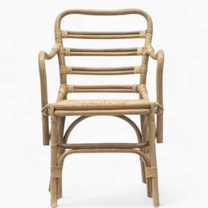 Fauteuil en rotin naturel Chaise de salle à manger en rotin de haute qualité et à bon prix pour fête de mariage intérieure et extérieure - Product Image 2