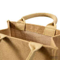 Sac fourre-tout en jute écologique avec logo personnalisé, sacs de courses réutilisables en toile de jute, sacs cadeaux imprimés à motifs floraux, vente en gros OEM/ODM