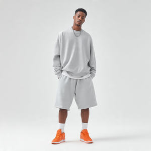 Conjunto de Pantalones Cortos Deportivos de Dos Piezas para Hombre, Estilo Urbano, Ecológicos, Transpirables, con Forro Polar de Poliéster/Algodón - Product Image 2