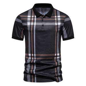 Camisetas de Verano 2023 para Hombre, Antiarrugas, Cuello Medio Abierto, Estilo Casual Elegante, Transpirables, de Manga Corta, de Poliéster/Algodón - Product Image 4