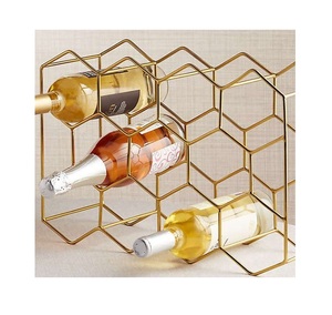 Elegant European-style iron <b>bottle</b> holder with vintage floral embellishments for a classy and sophisticated display - Product Image 6
