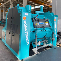 Malaxeur à pales à axe unique Constmach à déchargement automatique, moteur 18,5 kW, système entièrement hydraulique, composants essentiels disponibles