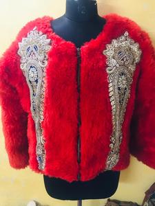 Chaqueta de Invierno 2022 con Parches de Piel Vintage, un Atuendo Elegante para Mujer - Product Image 3