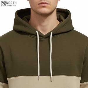 เสื้อสเวตเตอร์มีฮู้ดของผู้ชายเสื้อสเวตเตอร์ขนแกะธรรมดาพิมพ์ลายหน้าจอพัฟปักโลโก้กำหนดเอง - Product Image 5