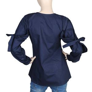 Chase Value Haut décontracté en popeline tissée pour femme - Bleu marine Tailles SML - Product Image 2