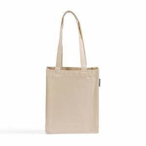 Bolsa de Mano Pequeña Orgánica de 10 Pulgadas con Fuelle Completo, Color Sólido y Forro de Algodón - TF115 Bolsa para Libros - Product Image 1