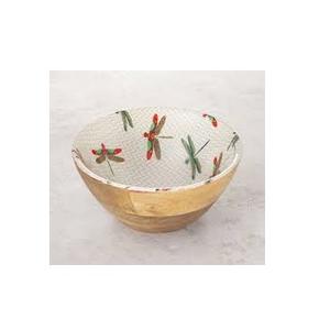 Bol à salade en bois d'acacia artisanal écologique en gros, 12 pouces / 30 cm, design moderne, poignées en métal, bol à fruits, bol à pâtes - Product Image 2