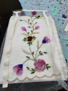 Patch en dentelle brodée à la main en cristal de perle organique 3D, styles à points croisés, techniques de tissage en armure pour l'amélioration des accessoires - Product Image 3