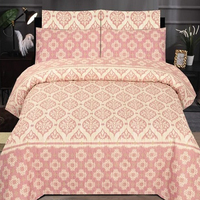 Parure de lit 3 pièces en seersucker tissé, chic et moderne, motif géométrique imprimé sur mesure, toute saison, confortable, douce et épaisse