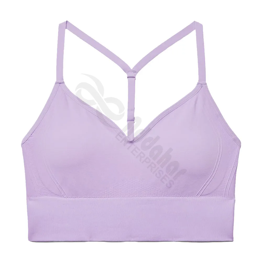 Accetta personalizza il reggiseno sportivo da yoga da donna con imbottitura in movimento con tessuto in nylon morbido riciclato