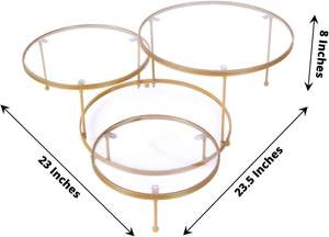 ขาตั้งเค้กโลหะสไตล์วินเทจ ดีไซน์หรูหรา เพิ่มเสน่ห์ให้กับงานแต่งงาน งานปาร์ตี้ และตกแต่งโต๊ะขนมหวาน ราคาส่งจากอินเดีย - Product Image 2