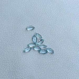4mm 8mm Naturel Aigue-Marine Facettes Marquise Forme Semi Précieuse Pierres Précieuses En Vrac Pour La Fabrication De Bijoux Du Fabricant Fournisseur - Product Image 2