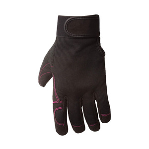 Guantes de seguridad de trabajo de cuero sintético antideslizante de primera calidad Guantes mecánicos de la mejor calidad personalizados a la venta - Product Image 3