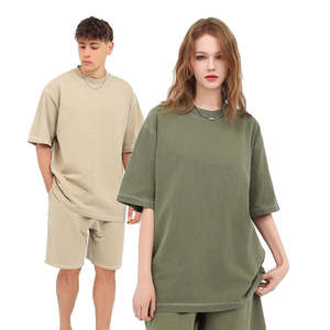 Personalizado al por mayor ácido lavado Vintage Heavy Logo hombres de gran tamaño de algodón de manga corta Streetwear diseñador camiseta Slim Fit - Product Image 2