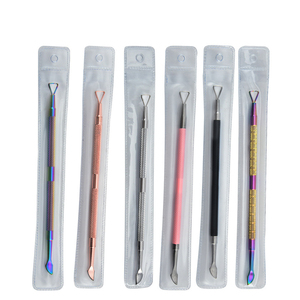 Nouveautés Outils pour l'art des ongles Salon de manucure Dissolvant de vernis à ongles Manucure Pousse-cuticules en acier inoxydable Double extrémité Réutilisable Personnalisé - Product Image 3