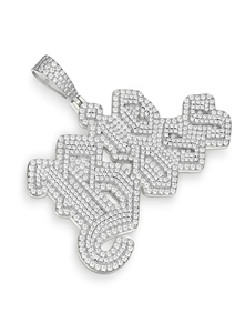 Colgante 'Big Boss' con Incrustaciones de Piedras de Moissanita VVS, Chapado en Oro y Rodio para Fiestas - Product Image 5