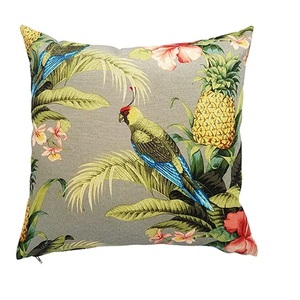 Bird Embroidered 100% Organic Cotton Gots Certificate <b>Square</b> Oem Service Decoration Softest Sofa New Arrival Cushion <b>Pillow</b> <b>Case</b> - Product Image 2