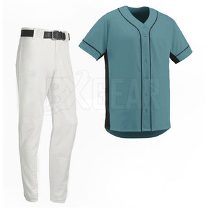 Ensemble d'uniformes de baseball personnalisés pour clubs scolaires et vêtements de sport avec logo de pantalon en jersey respirant et nom de numéro de joueur - Product Image 2