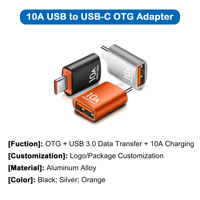 Adaptor USB C ke USB JAYA Berkualitas Tinggi dari Bahan Aluminium Alloy, Dapat Disesuaikan dengan Logo/Kemasan/Warna/Gaya