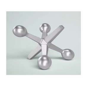 Objets décoratifs et de table pour la maison nordique Articles de décoration et de centre de table Sculptures de table en aluminium argenté carré - Product Image 3